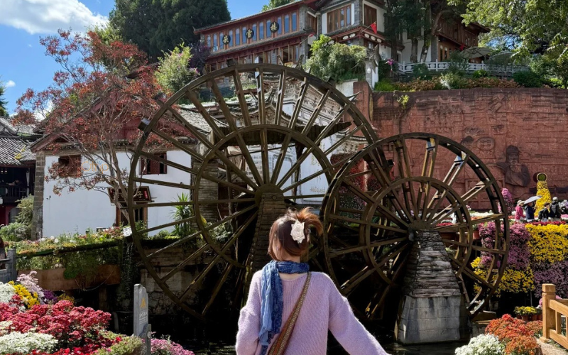 Đây là biểu tượng không thể thiếu của Thành cổ Lệ Giang.